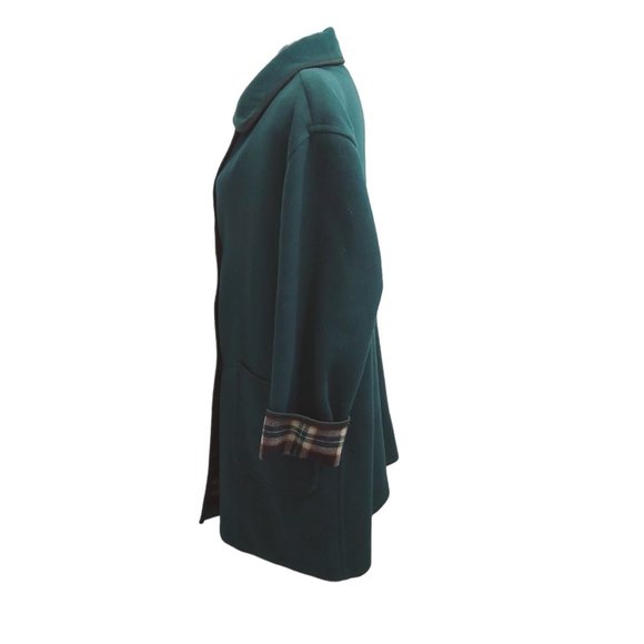 Loden Original Impragniert Merlet Seit 1927 Women Pure Wool Coat Green Italy XL - Picture 4 of 16